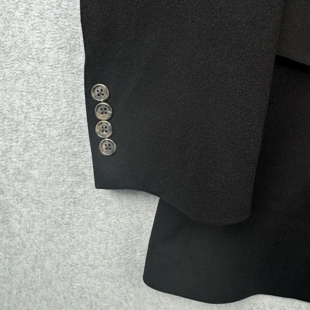 Hart Schaffner Marx Blazer Mens 41R Black Loro Piana‎ Cashmere Sport Coat USA